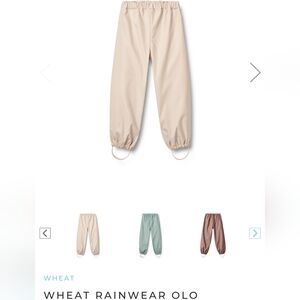 Wheat Sz 4 Kids Rain Pants